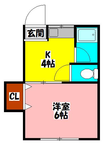 コムズスクエア高瀬(1K/3階)の間取り写真