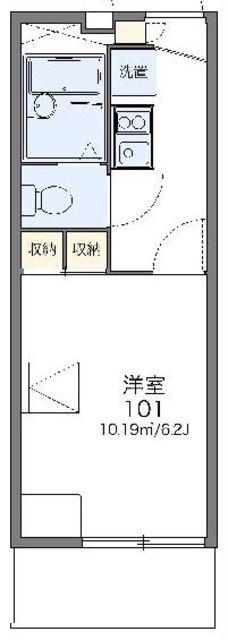 レオパレス南市場(1K/1階)の間取り写真