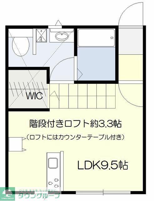 ラ・コッリーナ青葉(1K/2階)の間取り写真