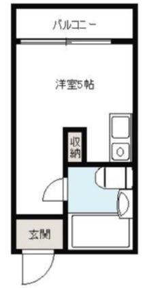 トップ中野第2(ワンルーム/1階)の間取り写真