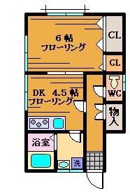 田澤アパート(1DK/1階)の間取り写真