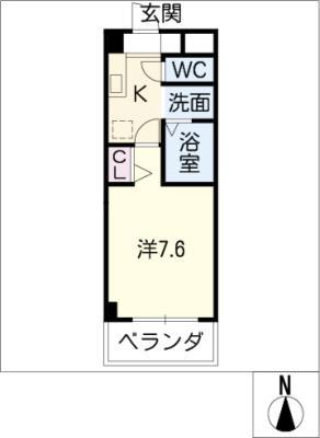 ステイ太閤(1K/4階)の間取り写真