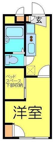 レオパレスグランツIII(1K/1階)の間取り写真