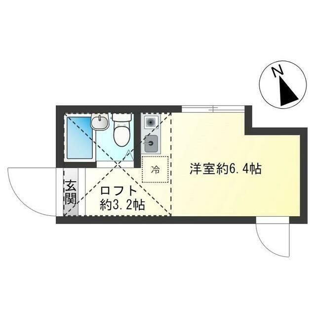 MY PLAN J(ワンルーム/2階)の間取り写真