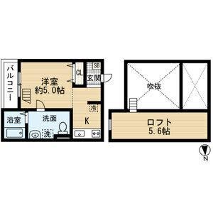 プログレス尼崎(ワンルーム/1階)の間取り写真