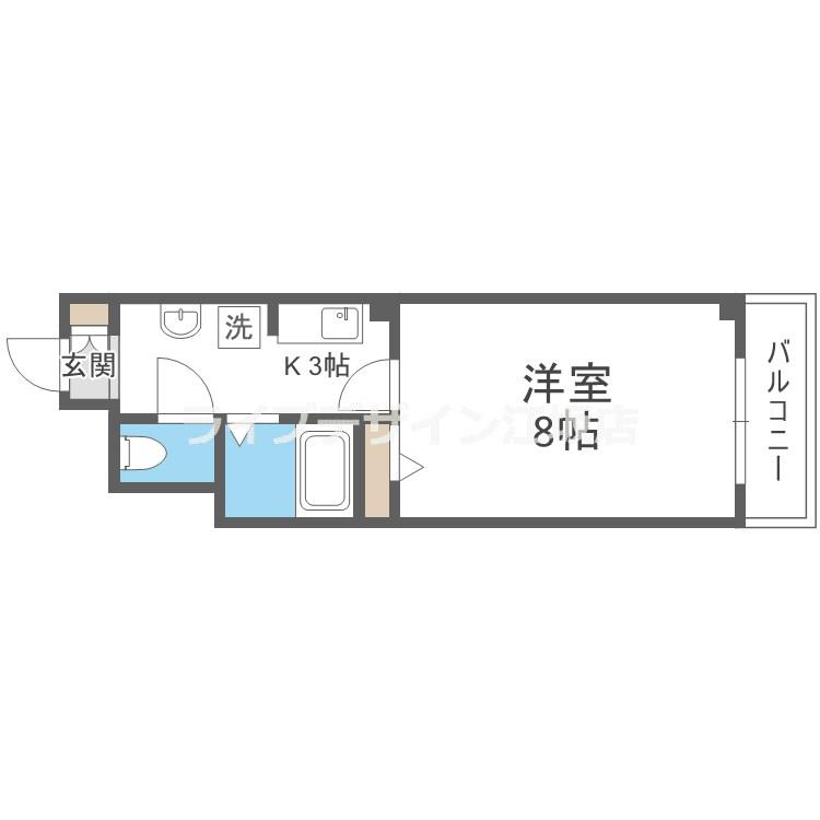 庄内東グランツ(1K/5階)の間取り写真