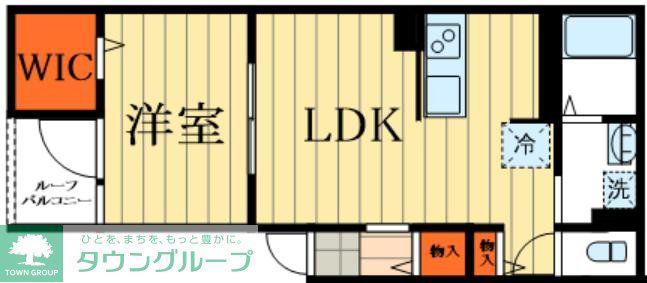 足立区足立計画(1LDK/2階)の間取り写真