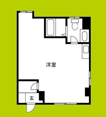 アヴァンセ天王寺(ワンルーム/6階)の間取り写真