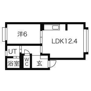 グランステラ(1LDK/1階)の間取り写真