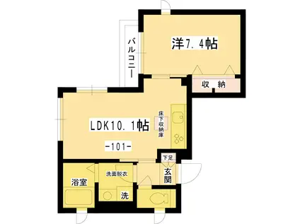 フィルデメゾン(1LDK/1階)の間取り写真