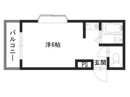 ハイツ北代(ワンルーム/3階)の間取り写真