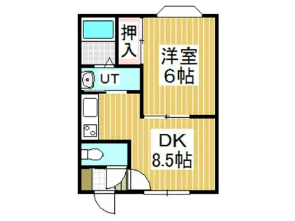 プリーシュア元中野(1DK/2階)の間取り写真