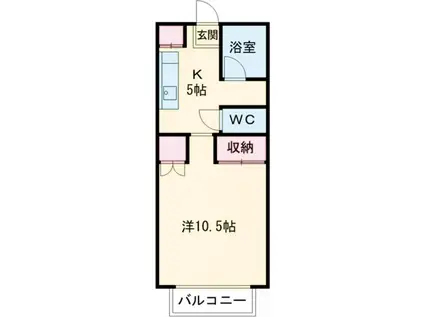 TOYOUKEハイツ(1DK/2階)の間取り写真