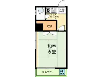 仙石マンション(1K/3階)の間取り写真