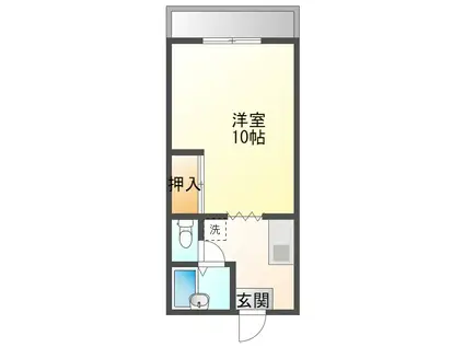 アカリ (1K/2階)の間取り写真
