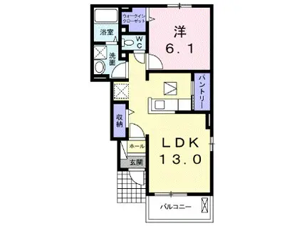クレメント(1LDK/1階)の間取り写真