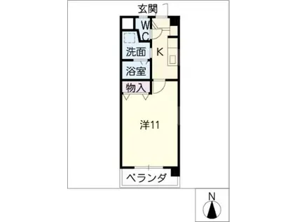 LIVELAN FUJIMIGAOKA(1K/2階)の間取り写真
