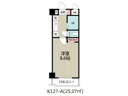 阿部松島マンション(1K/1階)の間取り写真