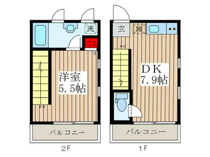 ガーデンコート櫻(1DK/1階)の間取り写真