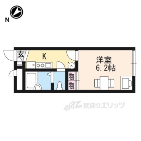 レオパレスK&K Ⅰ(1K/2階)の間取り写真