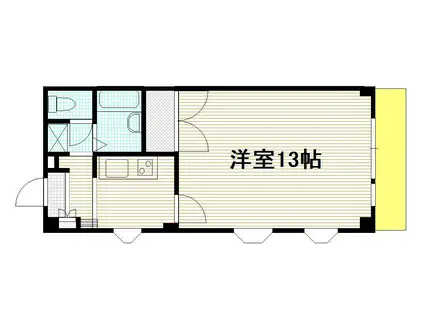 ビューラーアベ(1K/1階)の間取り写真