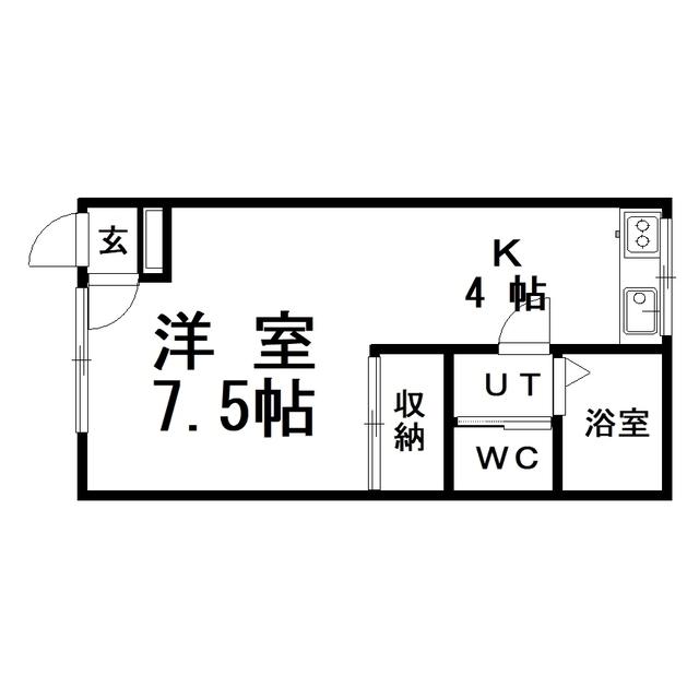 クインヒルズANNEX(1K/2階)の間取り写真