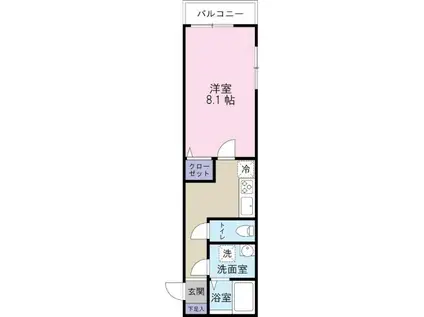 ヒルズ HARADA(1K/3階)の間取り写真