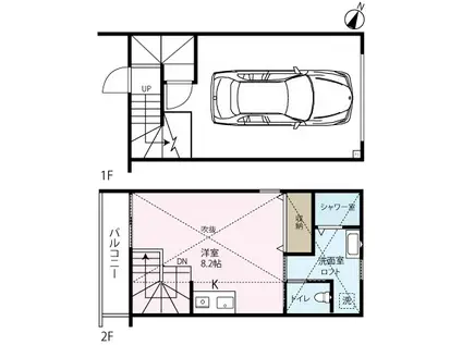 INCELL ADMIT 袖ヶ浦(ワンルーム/1階)の間取り写真