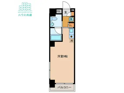 COCO今博多(ワンルーム/3階)の間取り写真