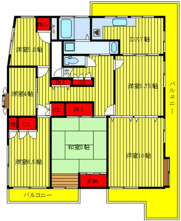 マンション麻衣 4階階 間取り