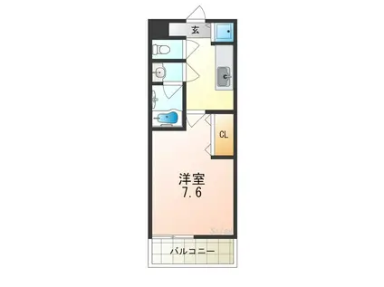 フジパレス札場(1K/2階)の間取り写真