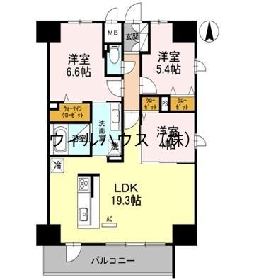グラン ラヴィ レジデンス(3LDK/12階)の間取り写真