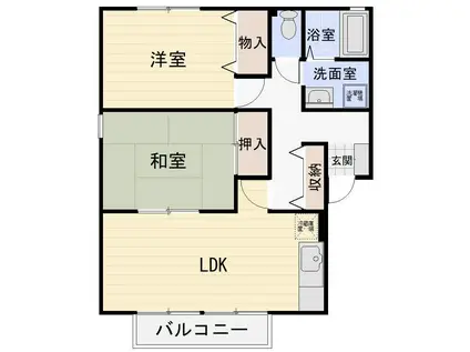 ドリーム(2LDK/2階)の間取り写真