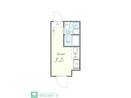 FL レジデンス早稲学府III(ワンルーム/2階)の間取り写真