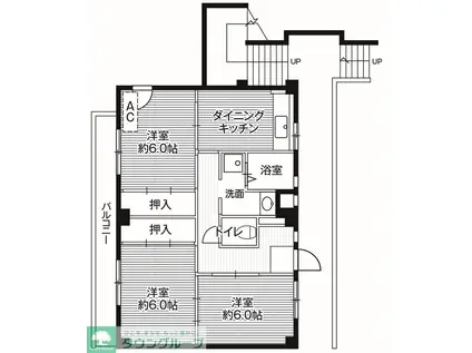 ビレッジハウス千種4号棟(3DK/1階)の間取り写真