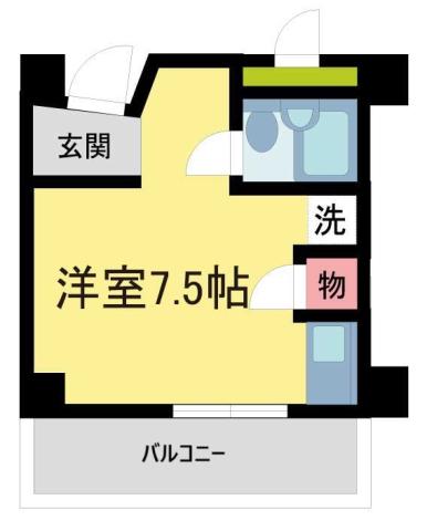 ロイヤルコート上池田(ワンルーム/4階)の間取り写真