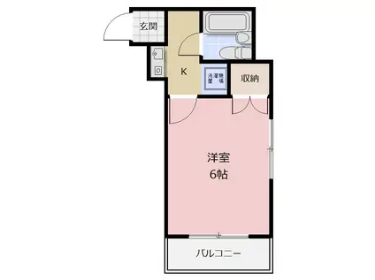 椿マンション(1K/2階)の間取り写真