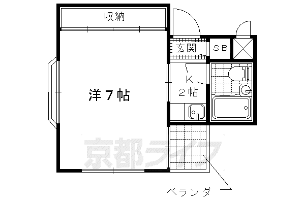 音羽サンハイツ(1K/1階)の間取り写真