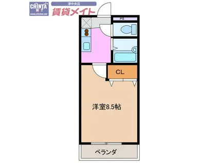 REVEUR(1K/3階)の間取り写真