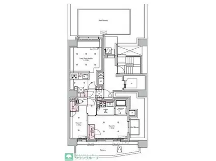 SYFORME ITABASHI III(2LDK/13階)の間取り写真