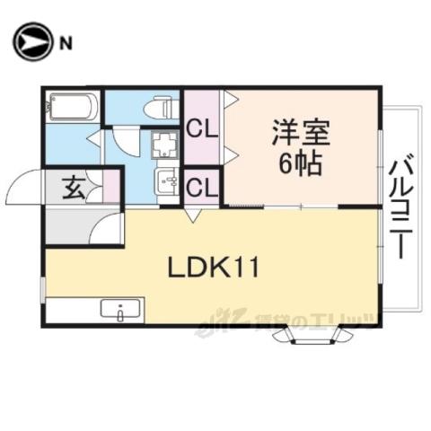 ルミエール鴬の森(1LDK/2階)の間取り写真