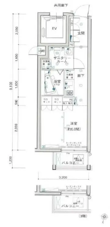 グランドコンシェルジュ都立大学 3階階 間取り