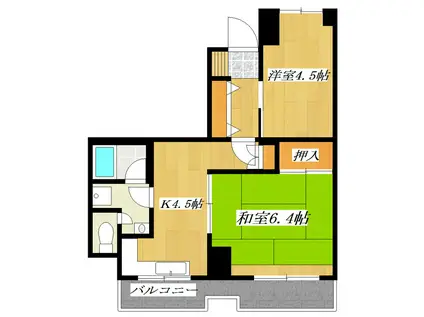 柴又STマンション(2K/5階)の間取り写真