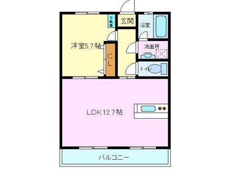 アクエリアス ステージ(1LDK/3階)の間取り写真