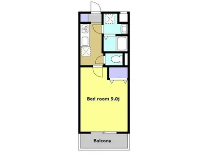 ピンキッシュ(1K/1階)の間取り写真