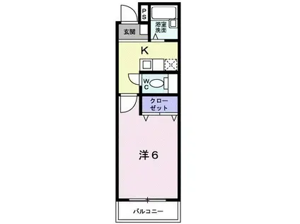 ビスメゾン塚町(1K/1階)の間取り写真