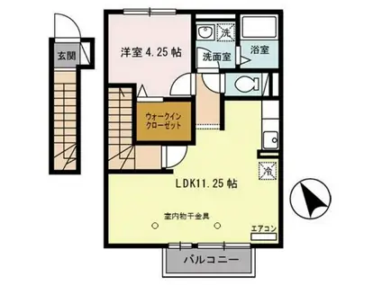 モダンコート英賀西(1LDK/2階)の間取り写真