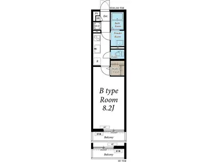 リブリ・辰佳・八潮垳(1DK/1階)の間取り写真