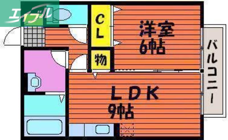 ステラ B棟(1LDK/1階)の間取り写真
