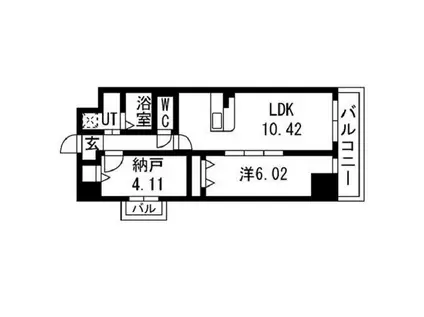 アーバンパーク新大阪(1SLDK/7階)の間取り写真